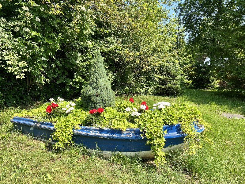 Blumenboot am Galinasee